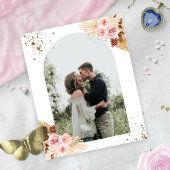 Waterverf Floral Budget Foto Wedding Invitations