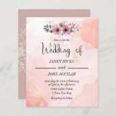 Waterverf Floral Budget Weddenschap (Voorkant / Achterkant)