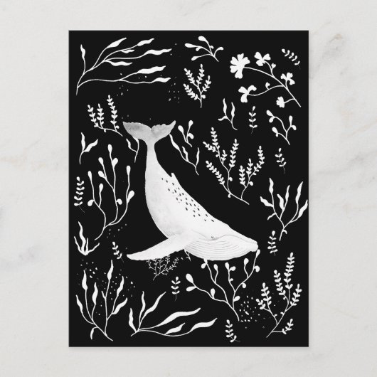 Waterverf Floral bultrug Briefkaart (Voorkant)