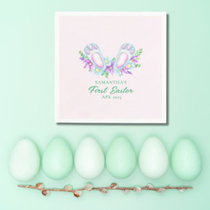 Waterverf Floral Bunny Feet Paaspapier servkin Servet