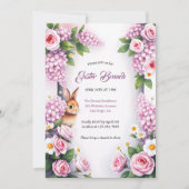 Waterverf Floral Bunny Paasbrunch Kaart (Voorkant)