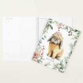 Waterverf Floral Bunny Rabbit Persoonlijke naam Planner (Display)