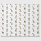 Waterverf Floral Bunny Rabbit Woodland Animal Cadeaupapier (Vlak)
