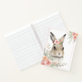 Waterverf Floral Bunny Rabbit Woodland Animal Notitieboek (Binnen)