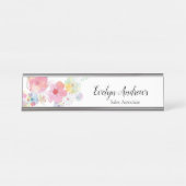 Waterverf Floral Bureau Naambordje (Voorkant)