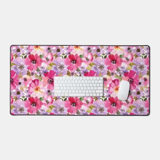 Waterverf Floral Bureaumat (Keyboard & Muis)