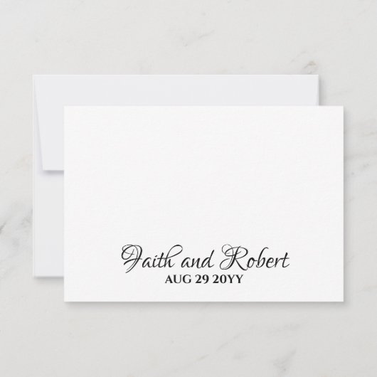 Waterverf Floral Burgundy Blush White Greenery Bedankkaart (Achterkant)