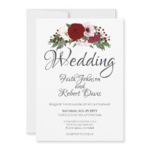 Waterverf Floral Burgundy Blush White Greenery