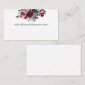 Waterverf Floral Burgundy Enclosure Kaart (Voorkant / Achterkant)