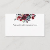 Waterverf Floral Burgundy Enclosure Kaart (Voorkant)