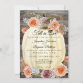 Waterverf Floral Burnt Oranje Plum Rustic Pumpkin Kaart (Voorkant)