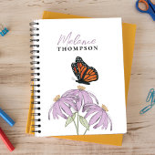 Waterverf Floral Butterfly Custom Notitieboek