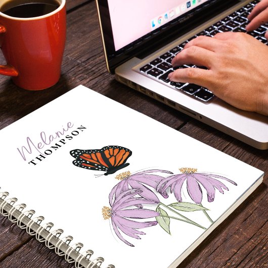 Waterverf Floral Butterfly Custom Notitieboek