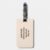 Waterverf Floral Butterfly Garden Glitter Bagagelabel (Achterkant verticaal)