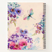 Waterverf Floral Butterfly Garden Glitter Notitieboek (Achterkant)