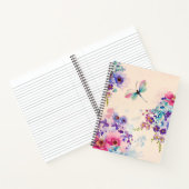 Waterverf Floral Butterfly Garden Glitter Notitieboek (Binnen)