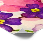 Waterverf Floral Butterfly Garden Glitter Poster (Hoek)