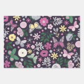 Waterverf Floral Butterfly Garden Pattern Inpakpapier Vel (Voorkant 2)