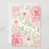 Waterverf Floral Butterfly Vrijgezellenfeest Invit Kaart (Achterkant)