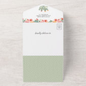 Waterverf Floral Cactus Llama Baby shower All In One Uitnodiging (Buitenkant)