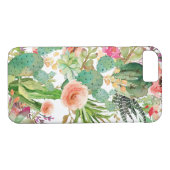 Waterverf Floral Cactus Pattern Case-Mate iPhone Case (Achterkant (Horizontaal))