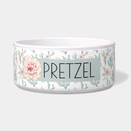 Waterverf Floral Cactus Pet Dish Bowl Voerbakje
