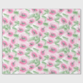 Waterverf Floral Cadeaupapier (Vlak)