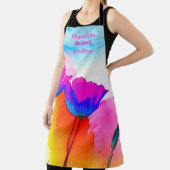 Waterverf Floral California Poppy Pink Blue Schort (Insitu)