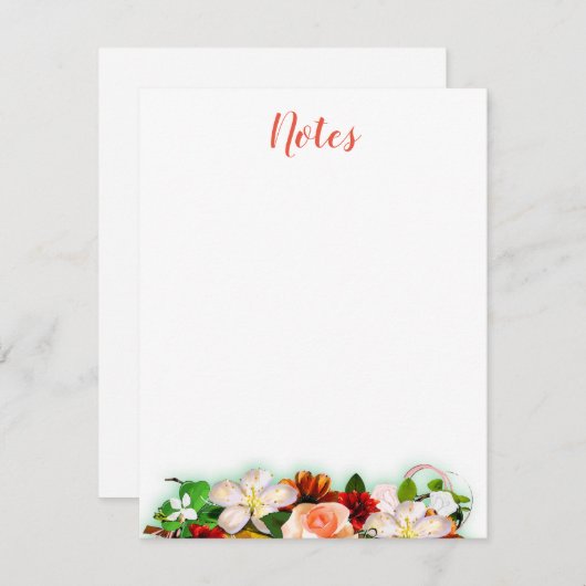 Waterverf Floral Calligraphed Script Sjabloon (Voorkant / Achterkant)