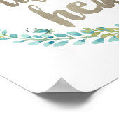 Waterverf Floral Calligraphy Quote Poster (Hoek)