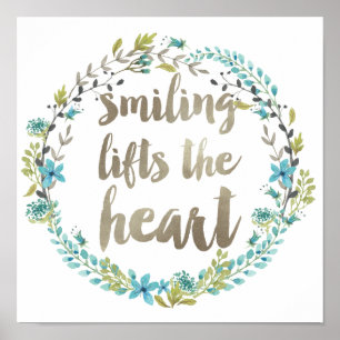 Waterverf Floral Calligraphy Quote Poster