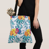 Waterverf  Floral Canvas tas (Dichtbij)
