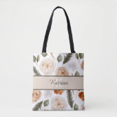 Waterverf Floral Canvas tas (Voorkant)