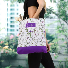 Waterverf Floral Canvas tas