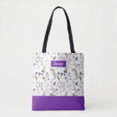 Waterverf Floral Canvas tas (Voorkant)