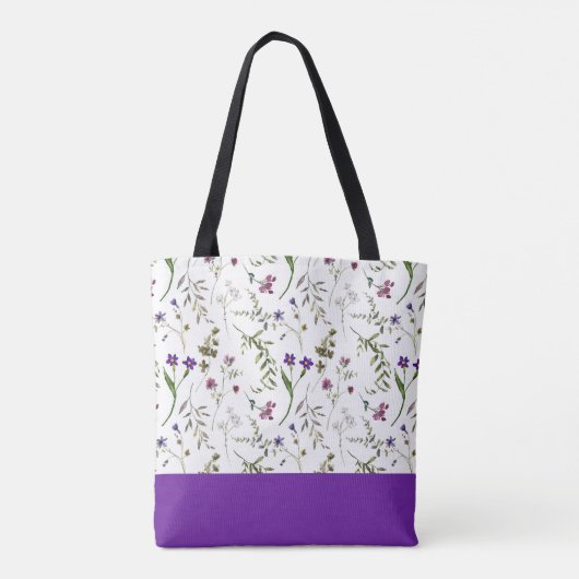 Waterverf Floral Canvas tas (Achterkant)