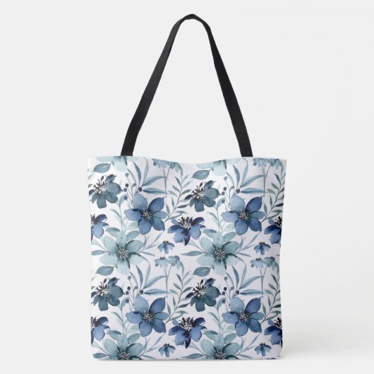 Waterverf Floral Canvas tas (Achterkant)
