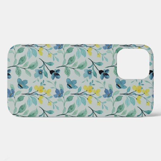  Waterverf Floral Case-Mate iPhone Case (Achterkant (horizontaal))
