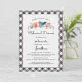 Waterverf Floral Casual Weddenschap Kaart (Staand voorkant)