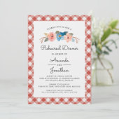 Waterverf Floral Casual Weddenschap Kaart (Staand voorkant)