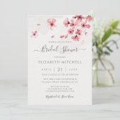 Waterverf Floral Cherry Blossom Vrijgezellenfeest Kaart (Staand voorkant)