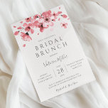 Waterverf Floral Cherry Blossom Vrijgezellenfeest Kaart<br><div class="desc">Een moderne elegante bridale brunch-bruidebruidebruidebruidebruidebruine brunch-uitnodiging met blauw roze waterverf kersbloesems en moderne kalligrafie op een handgemaakte papieren textuur.</div>