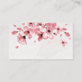 Waterverf Floral Cherry Blossom Wedding Reception Informatiekaartje (Achterkant)