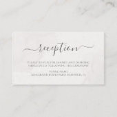 Waterverf Floral Cherry Blossom Wedding Reception Informatiekaartje (Voorkant)