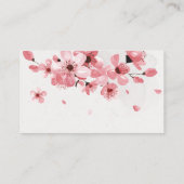 Waterverf Floral Cherry Blossom Wedding Website Informatiekaartje (Achterkant)