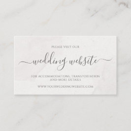 Waterverf Floral Cherry Blossom Wedding Website Informatiekaartje