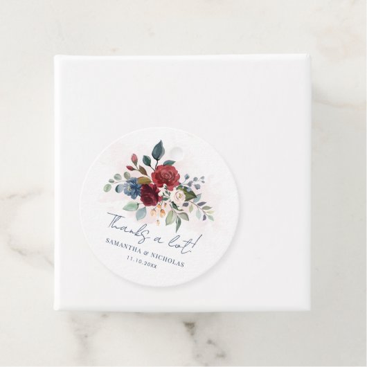 Waterverf Floral Chic bruiloft Dank u Bedankjes Labels (In situ)