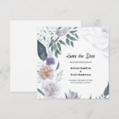 Waterverf Floral Chic Bruiloft Save The Date (Voorkant / Achterkant)