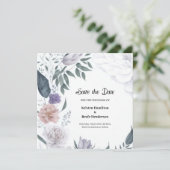 Waterverf Floral Chic Bruiloft Save The Date (Staand voorkant)