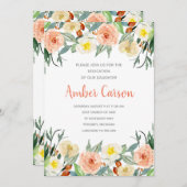 Waterverf Floral Child Dedication Invitation Kaart (Voorkant / Achterkant)